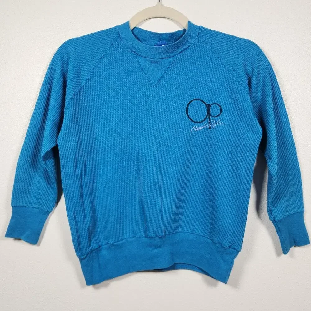 Vintage 80s Ocean Pacific Double Sided Youth Surf Long Sleeve Sweatshirt Skate
